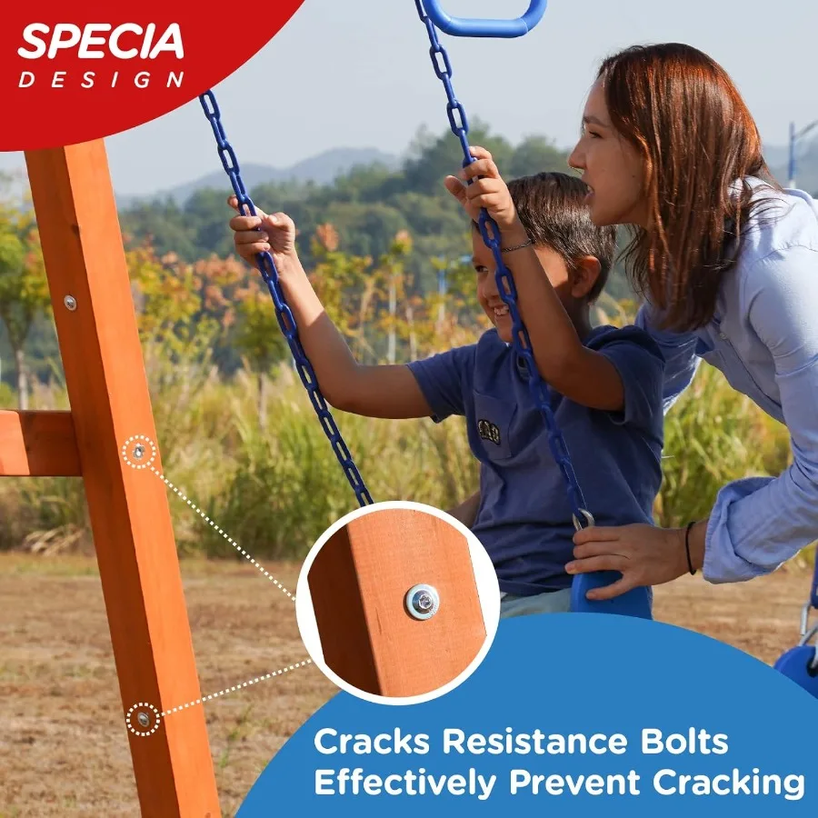 مجموعات أرجوحة خشبية لملعب الدلفين لعائلة الفناء الخلفي لتقوم بها بنفسك عدة لأي أرجوحة مجموعة لعب خارجية مع شريط أرجوحة ترابيز و #5