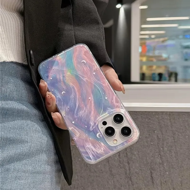 Fashion Glitter Starry Gradient Phone Case For Xiaomi Redmi Note 10 11 12  13 14  Pro Plus 5G 12 13 13C 4G Silicone Matte Cover view 6