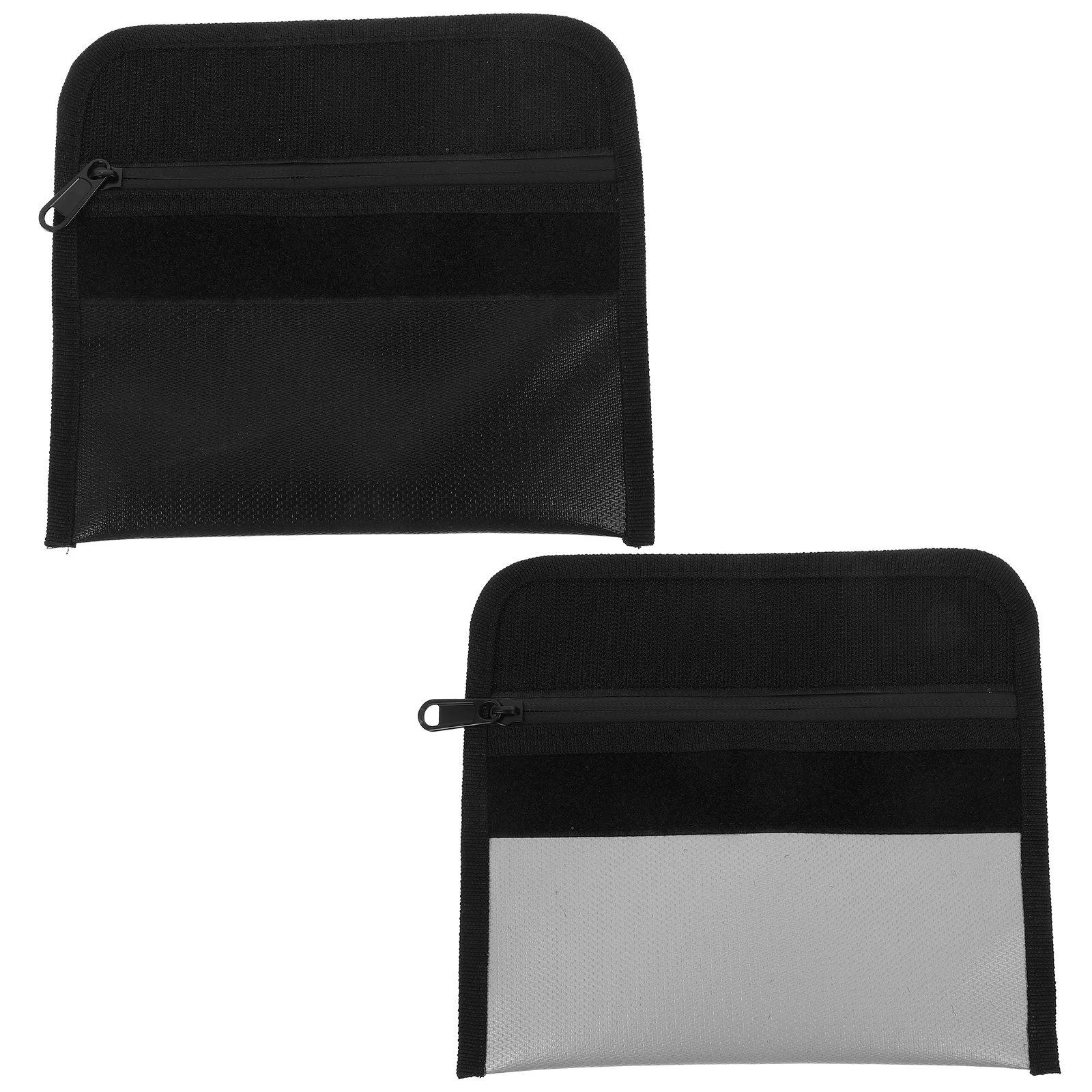

2 Pcs Document Bag Fireproof File Baby Digital Decoration Mini Glass Fiber Silicone Cloth Money