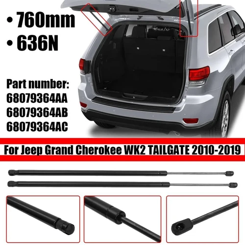Imagen 1 del producto Puntales de soporte de Gas para puerta trasera de Jeep Grand Cherokee WK2, 8079364AA, 68079364AB, 68079364AC, 2 piezas, 2010-2019