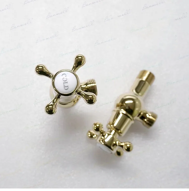 Filling Valve Corner filing bibcock Bathroom brass corner Filing cartridge total brass classical cross handle Top High Quality