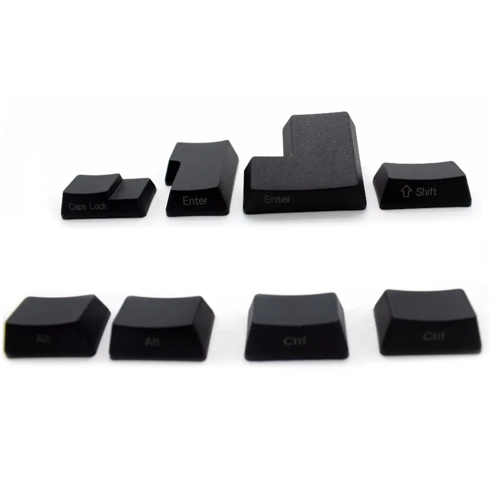 OEM Profile White Black Thick PBT Blank Printed Special Keycap Set For MX Switches 1.75 Shift