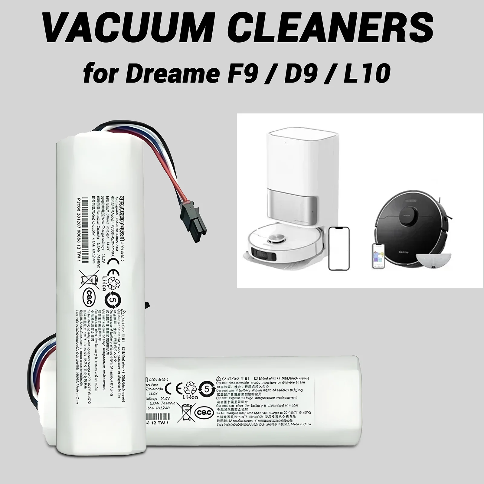 

High - Performance 14.4V Battery for Dreame Robotic Vacuum Cleaners - Fits F9, D9, L10, Z10 Series & RLS3 - RLS5D Accessories