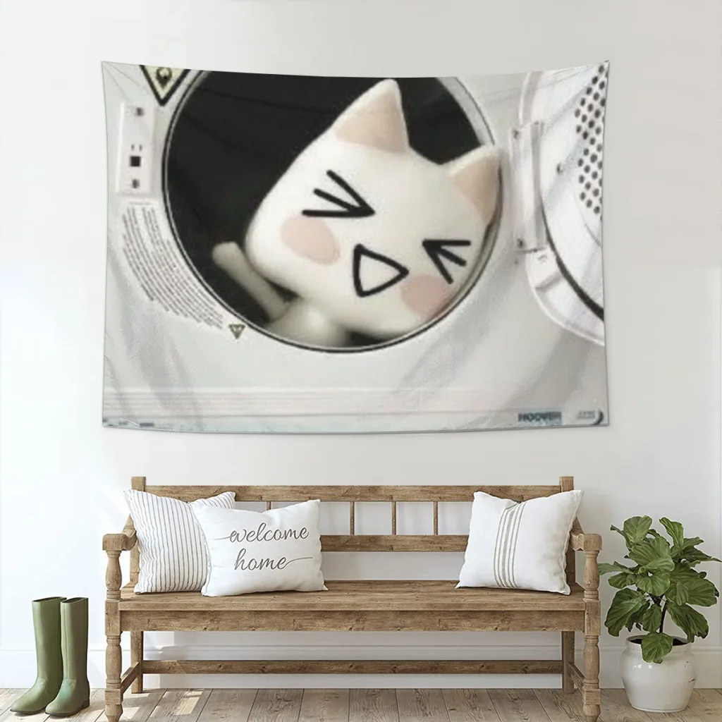 Inoue Toro Cute Cat Tapestry   Room Ornaments Decoration Bedroom Wall Décor