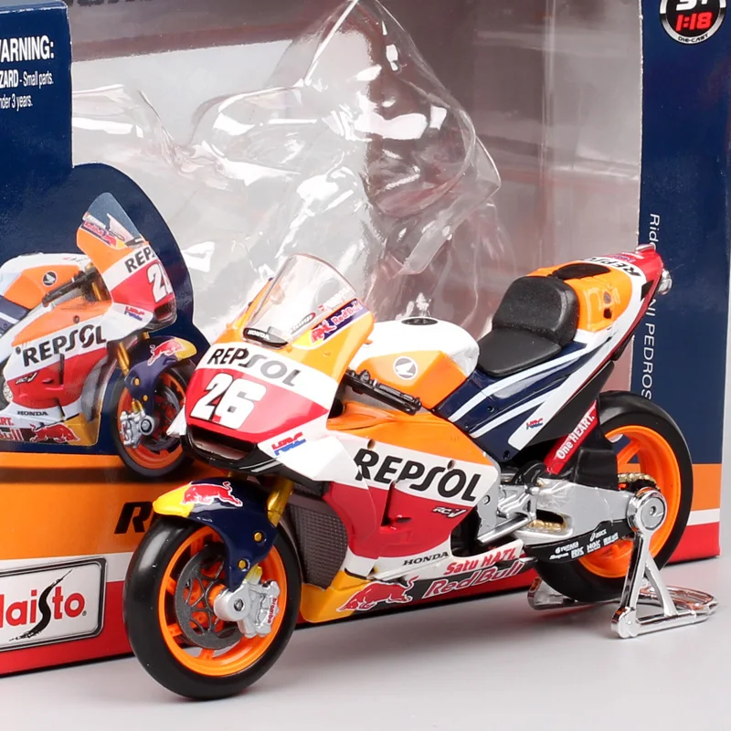 Dzieci 1/18 Maisto Honda RC213V Repsol # 26 Dani Pedrosa 2018 GP Racing Model Motocykla Zabawka Pojazd Miniatury Kolekcjonerskie