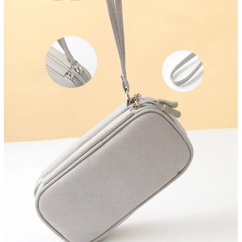 Travel Organizer Bag Cable Storage Organizers Pouch Carry Case Portable Waterproof Double Layers Storage Bags for Cable Cord image 4