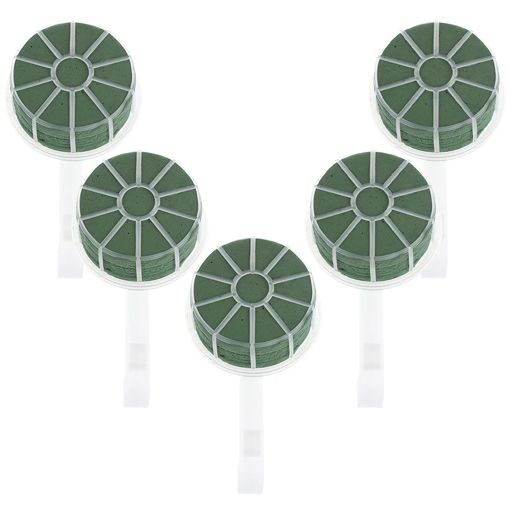 5 個の花束ホルダーブライダルフローラルハンドルウェディングパーティーの装飾プラスチックフォーム吸水性 DIY 人工花束サポート