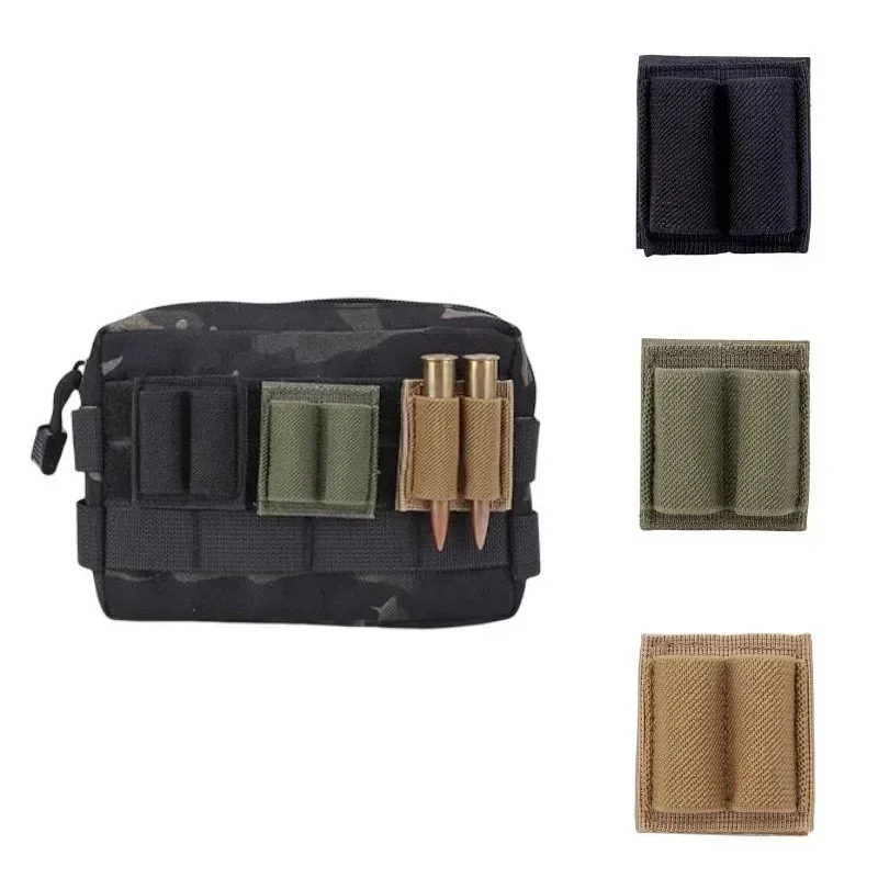 2 Round Bullet Wrap Accessories Tactics Hunting Shooting 7.62mm Bandolier Quick Release 600D Nylon Cartridge Pouch