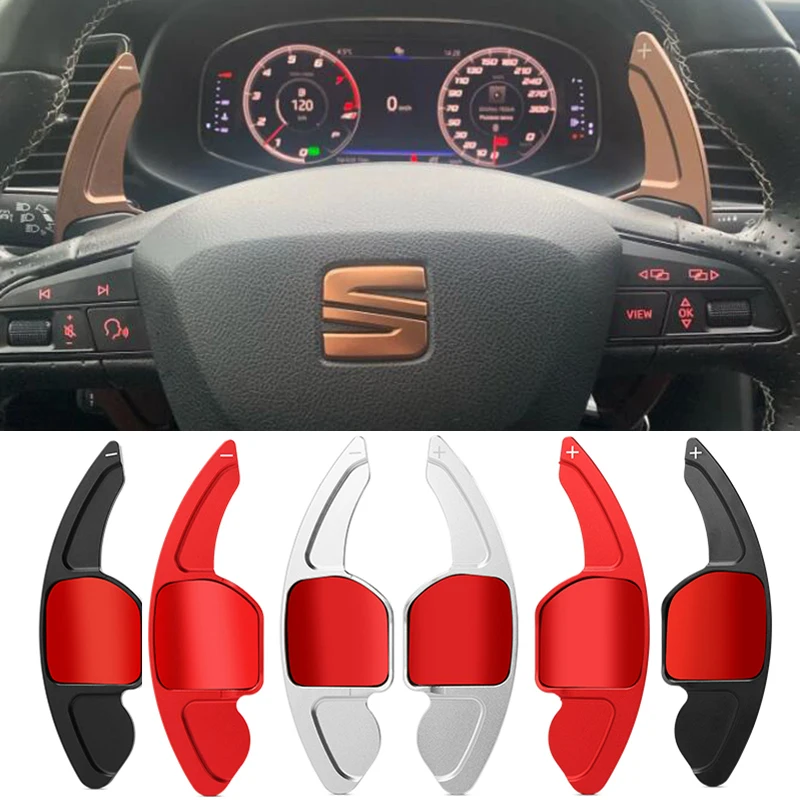 Shift Paddle For Seat Leon ST 5F FR Cupra Ateca Ibiza 6P Arona Tarraco Alhambra Car Steering Wheel Extension Shifter DSG Sticker