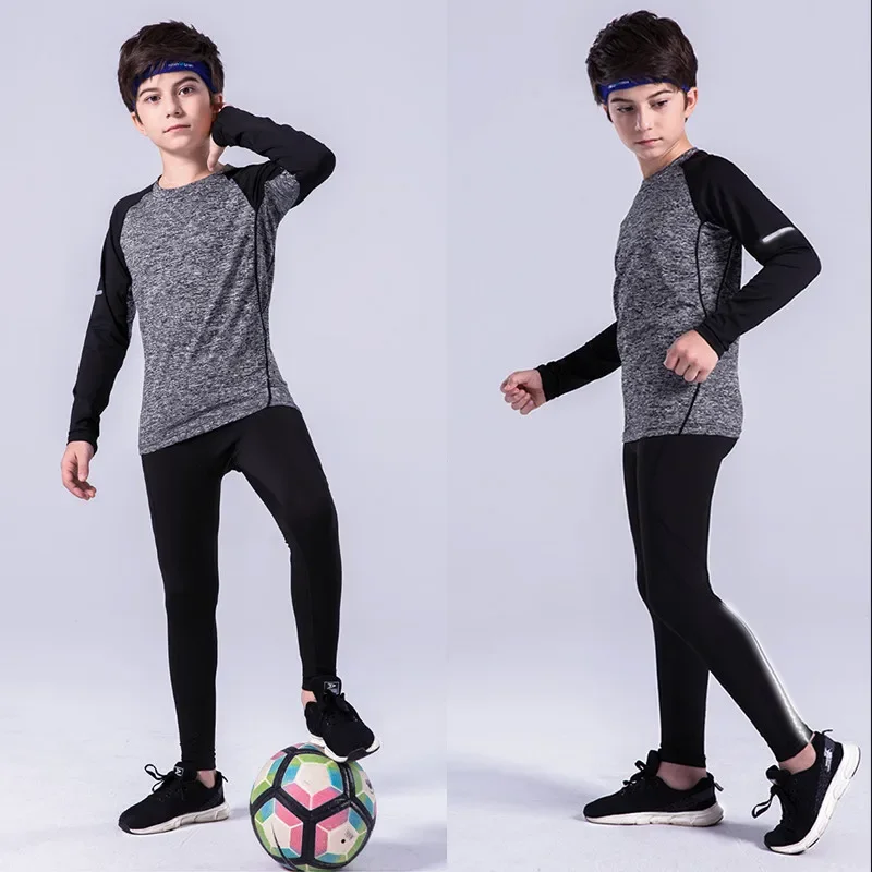 Kids Sports Clothes Compression Running Sportswear Set Outdoor Fitness Basketball Football Jogging Baseball Cycling Tracksuits