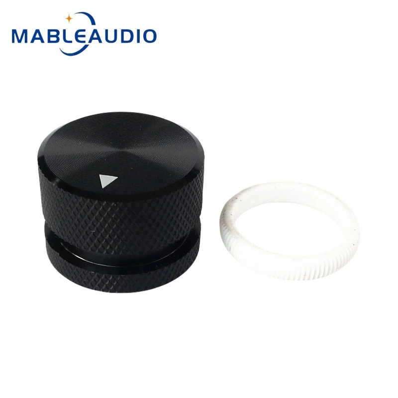 1 Stück 25x18mm Voll aluminium legierung Voll knopf Lautstärke regler Potentiometer Hifi Audio verstärker Farbe Gummiring Rändel knopf – Detail 7