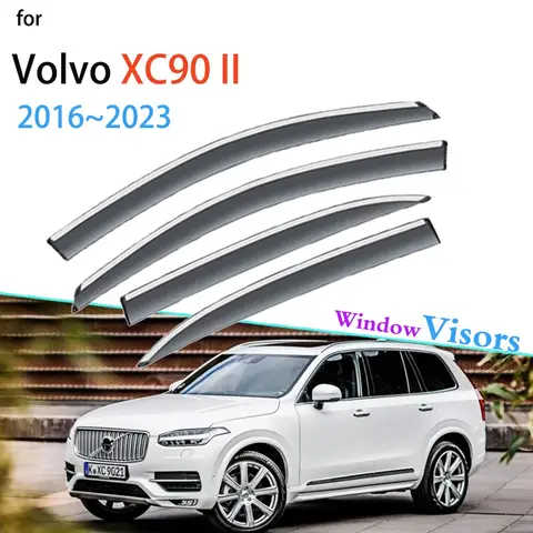 윈도우 바이저, 볼보 XC90 90 2 II 2016 ~ 2023 디플렉터, 차양, 태양 비, 연기 그늘 가드, 앞 유리, 자동차 액세서리, 2020 2021