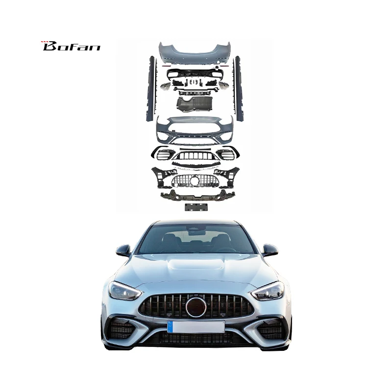 

Hot Sale Factory Auto Parts body kit For Mercedes Benz C-class W206 C63 body kit front rear bumper assembly For Benz W206