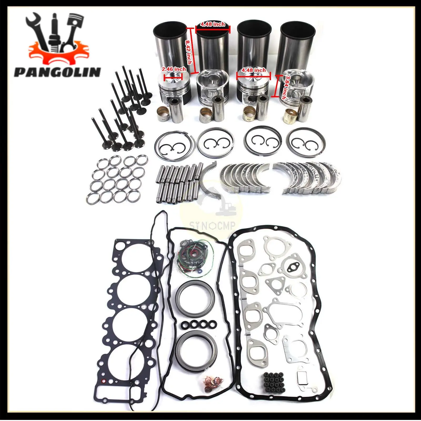 

4HK1 Engine Rebuild Kit For Chevrolet Isuzu NPR NQR 450 GMC 5.2L Diesel Engines Components Engine Rebuilding Kits Engine Parts