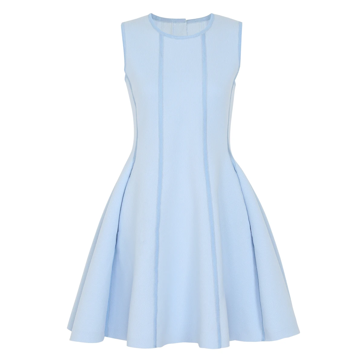 

26142 Summer New Commuter Knitted Dress Women Round Neck Sleeveless Bow Decor A-Line Dress Slim Fit High Quality Fashion Wear