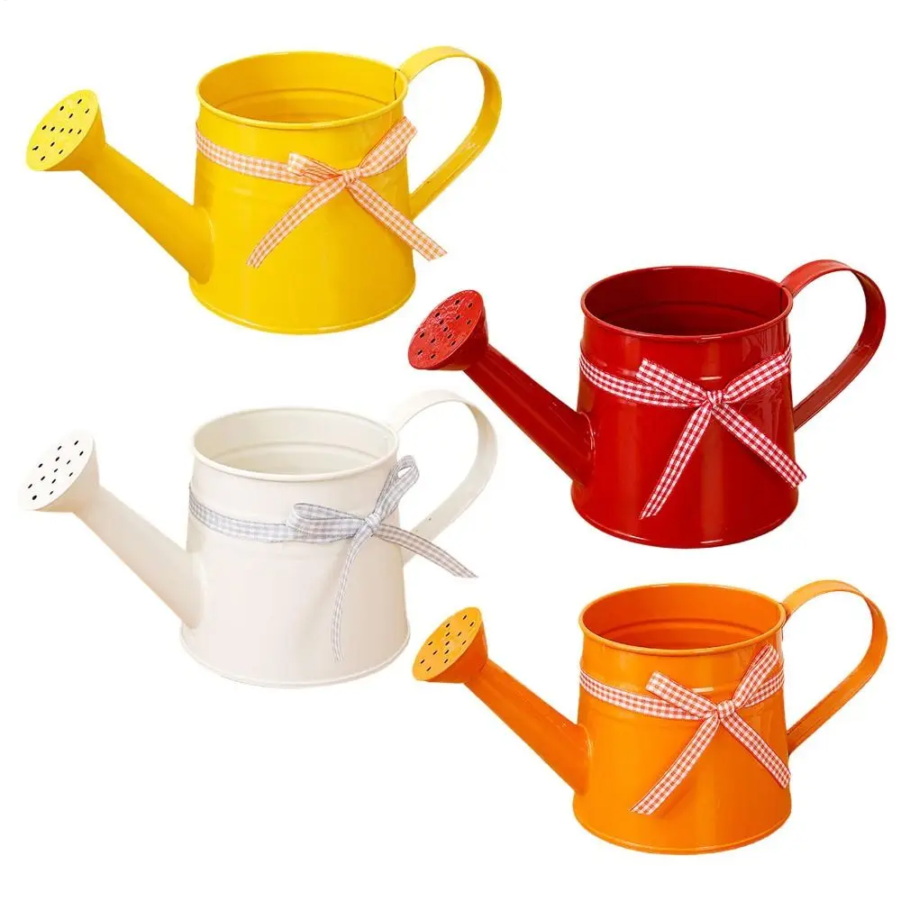 New Lightweight Plant Watering Can Sprinkler Head Gingham Ribbon Watering Pot Rust Resistant Indoor Plant Waterer Balcony Plants