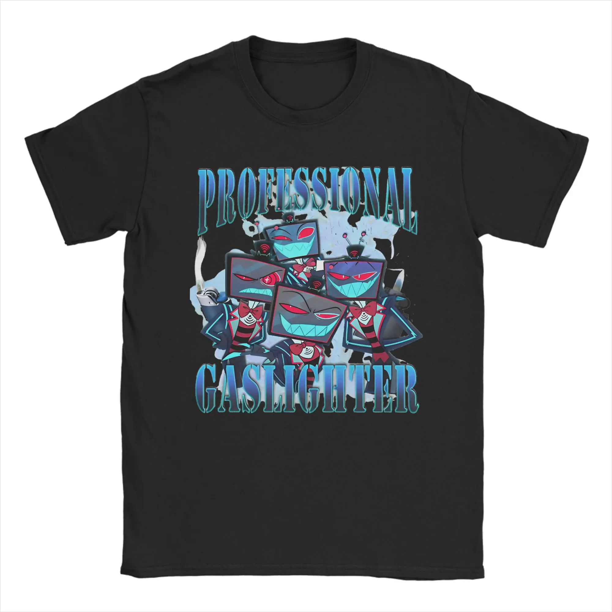 Men Women Vox Anime T Shirts Hazbins Hotels Cotton Clothes Vintage Short Sleeve Round Neck Tee Shirt Graphic Printed T-Shirt