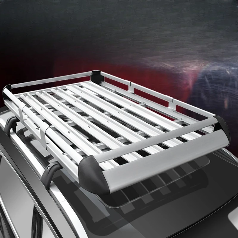 Rack de bagagem geral, cesta de bagagem de carro, liga de alumínio, guarda-corpo de viagem, estrutura modificada