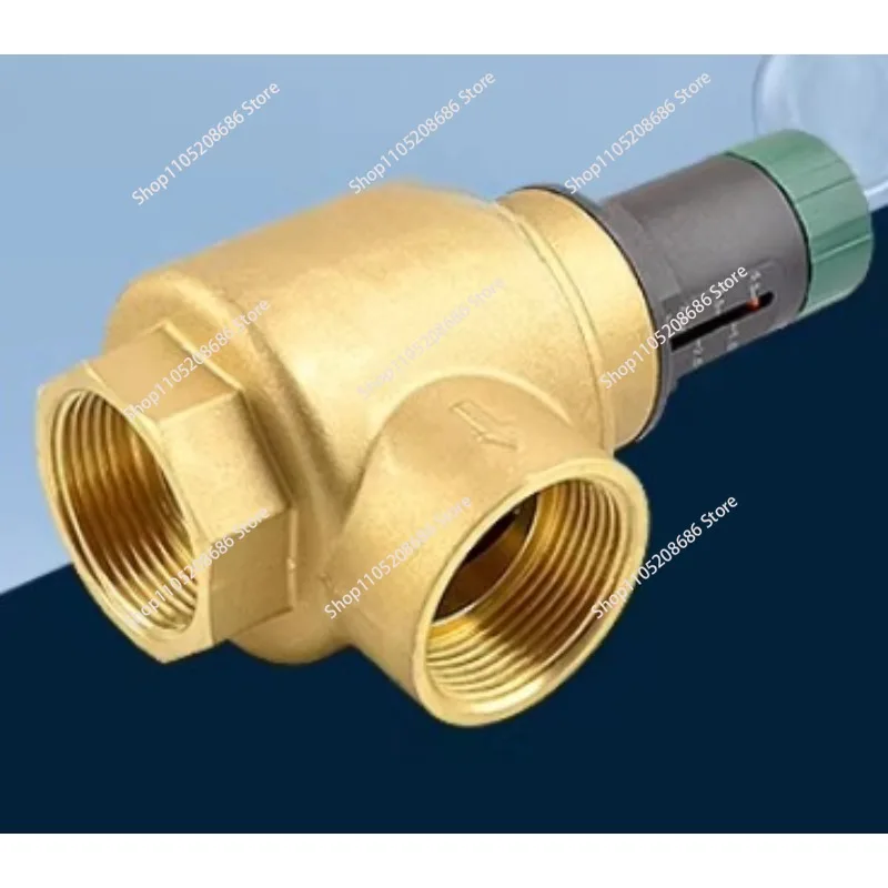 Full Copper Visual Differential Pressure Bypass Valve, Pressure Regulating & Deflation Valve for AC Heat Pump Floor Heating