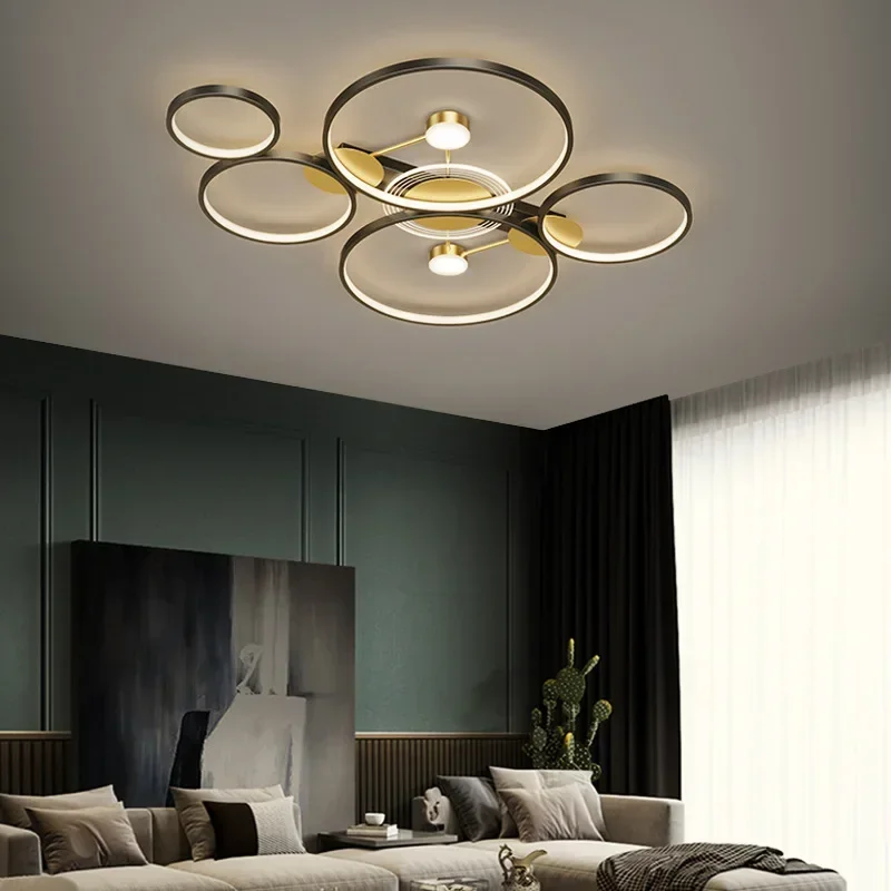 Modern LED Chandelier Lights Indoor Lighting Fixture With Remote Control Living Dining Room Bedroom Home Lamps Dimming Luminarie