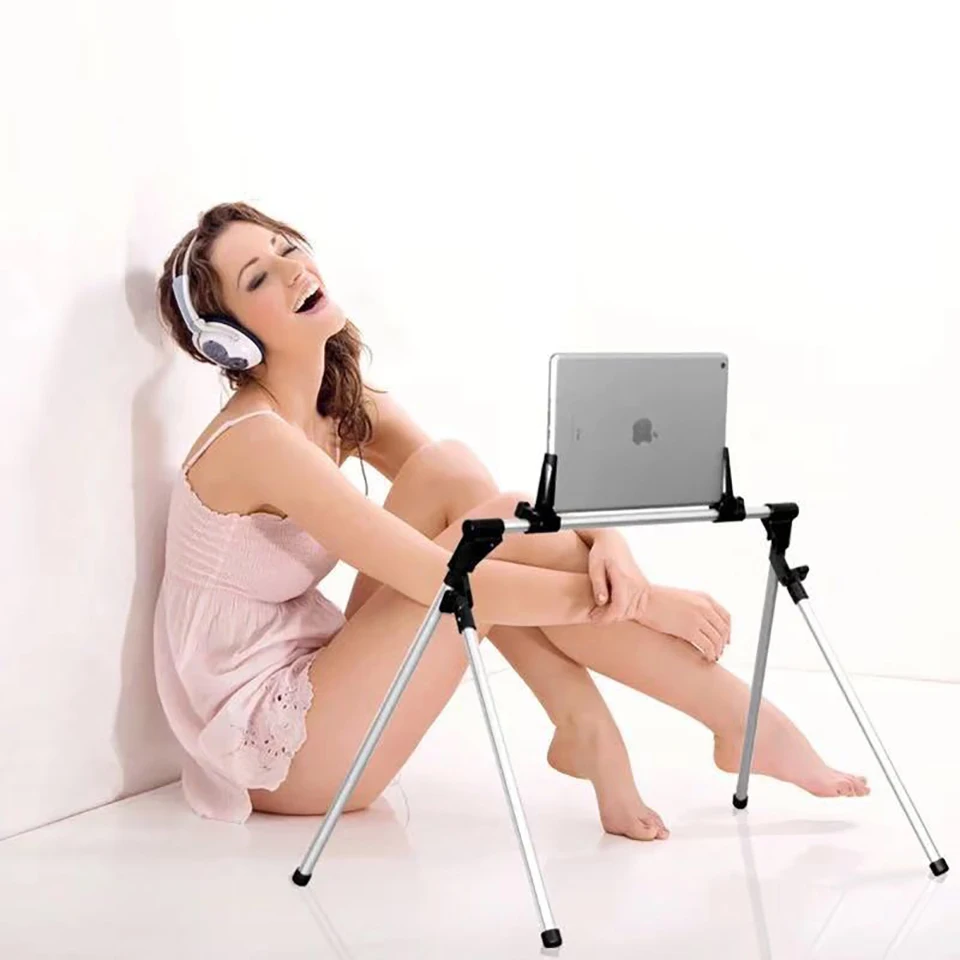 Stojak na tablet, uchwyt na telefon, regulowany, do łóżka, na podłogę, biurko, statyw, wysokość 98 cm, składany, uchwyt biurkowy na iPhone, iPad, Kindle. — zdjęcie produktu 3