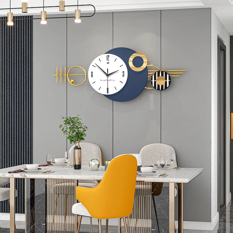 

Luxury Scandinavian Wall Clock Modern Minimalist Living Room Decor Creative Entryway Dining Room Silent Clock