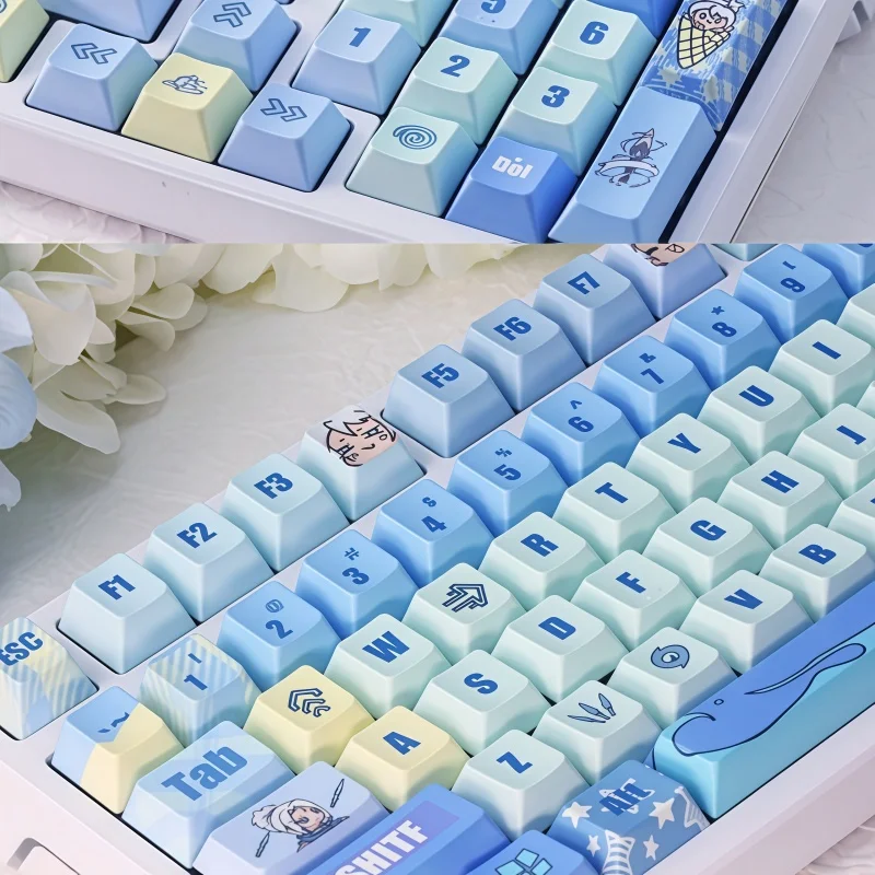 Jett Keycap Fearless Contract Creative Resin Material PBT Material Five Sided Heat Sublimation 139 Keys Single Keycap ESC Cherry