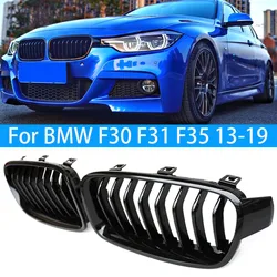 Car Front Bumper Racing Grille Grill For BMW 3 Series F30 F31 F35 320i 325i 328i  2013-2019 Gloss Black Grilles Kidney Grills
