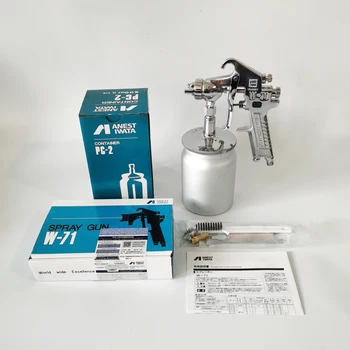 Japan Iwata W-71S spray gun spray paint car furniture glue paint topcoat Pot high atomization on pneumatic