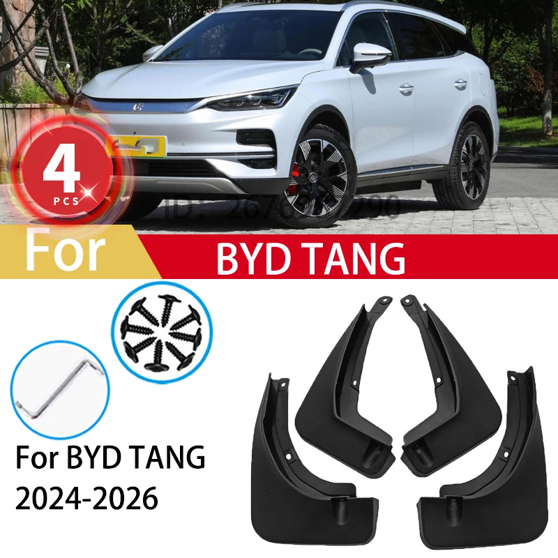 

4pcs Mudguards For BYD TANG 2024 2025 2026Mud Flaps Splash Guards Fender MudFlaps Front Rear Car Protection Accessories