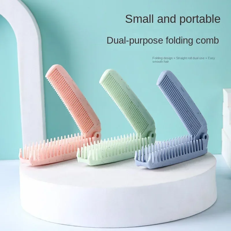 

1pcs Portable Folding Comb Anti-static Hair Brush Travel Hair Brush Wheat Straw Folding Hairdressing Styling Beauty Tool