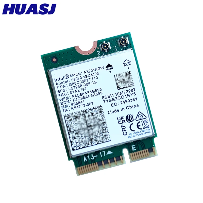 Banda dupla 2400mbps sem fio wi-fi 6 intel ax201 para bluetooth 5.0 ngff chave e cnvo 2 cartão wifi ax201ngw 2.4ghz/5ghz 802.11ac/ax