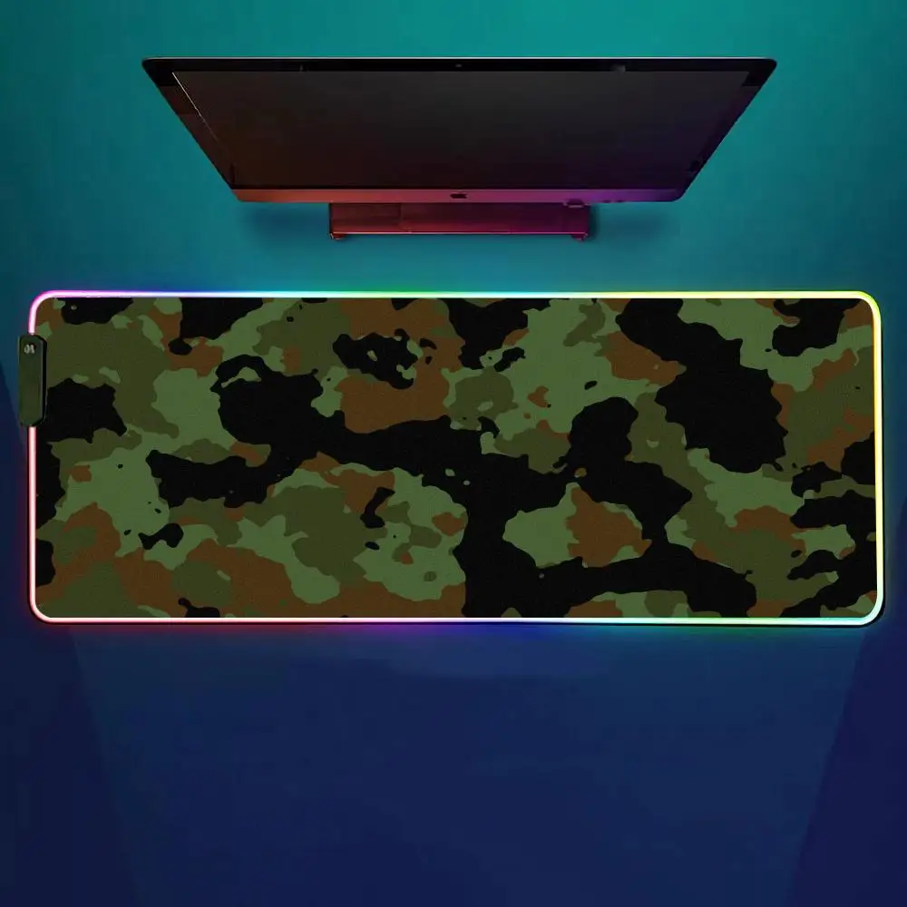 

CAMOUFLAGE Mouse Pad RGB Gaming Mouse Pad Desk Mat HD Gamer Large LED Light XXL MousePads