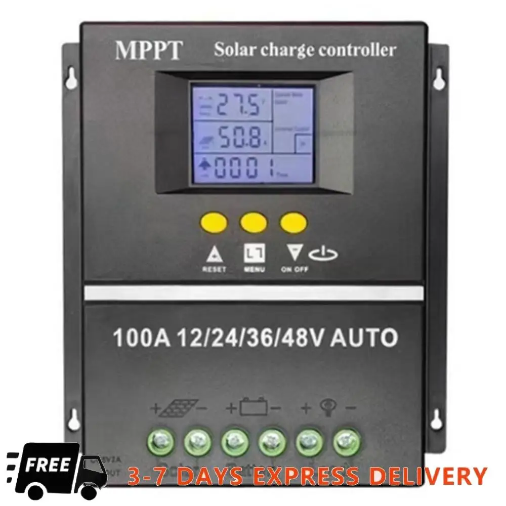 

100A MPPT Контроллер заряда солнечной панели Регулятор солнечной панели Dual USB Автоматический контроллер заряда солнечной батареи 12 В 24 В 36 В 48 В для солнечной панели
