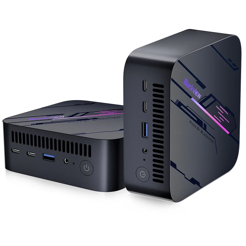 Blackview MP100 Mini PC 7430U 16GB DDR4 512GB SSD WiFi 6 Windows 11 Pro AMD 6-core 12-thread Mini Computer BT5.2