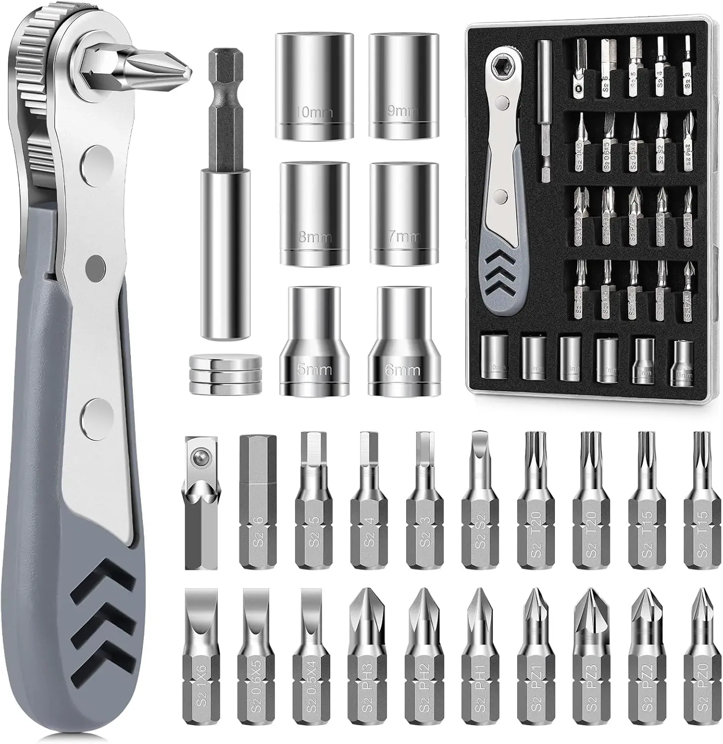 VMAN Hexagon Torx Ratchet Spanner Quick Release Tool Socket Driver Allen Key Wrench Screwdriver Repair Tool
