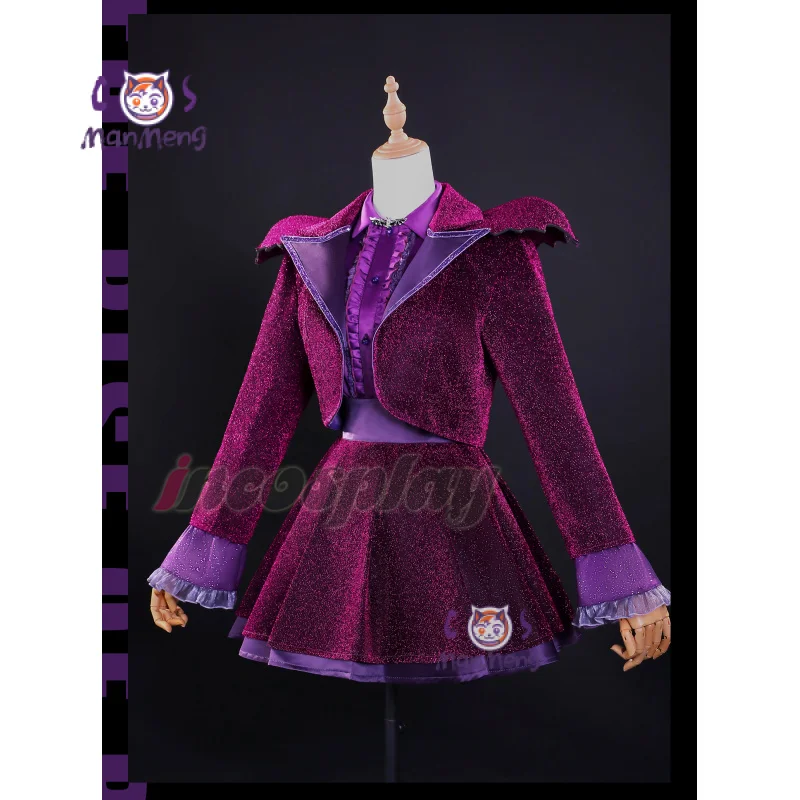 

Vampirina Cosplay Teenage Costume Anime Vampire Halloween Carnival New Cute Purple Dress Socks Coat Prop sunglasses Woman outfit