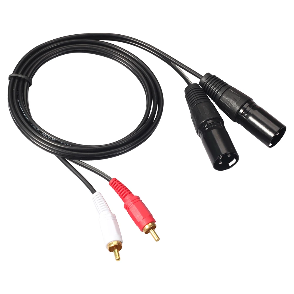 

RCA to 2 RCA Male to Male Audio Cable for Mixer Home Theater TV Amplifier Sound
