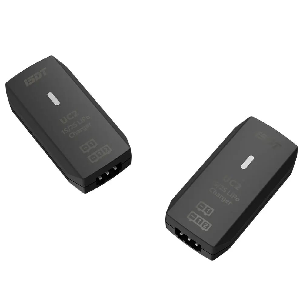 ISTD UC2 Carregador de equilíbrio de bateria inteligente Descarregador 1S/2S LiPo Bateria Suporte USB Tipo-C Porta de entrada XH2.54 Carga de porta de equilíbrio