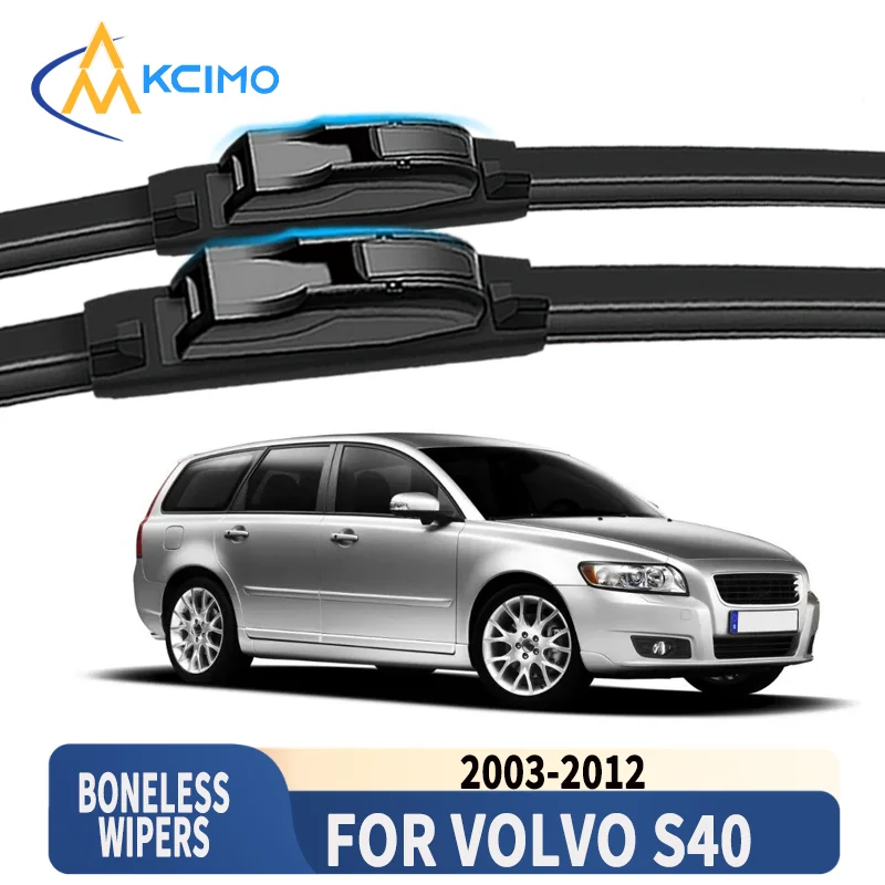 

Kcimo 2PCS Car Front Window Wiper Blades Replacement High Quality Rubber Car Auto Windscreen Wipers for Volvo 2003-2012