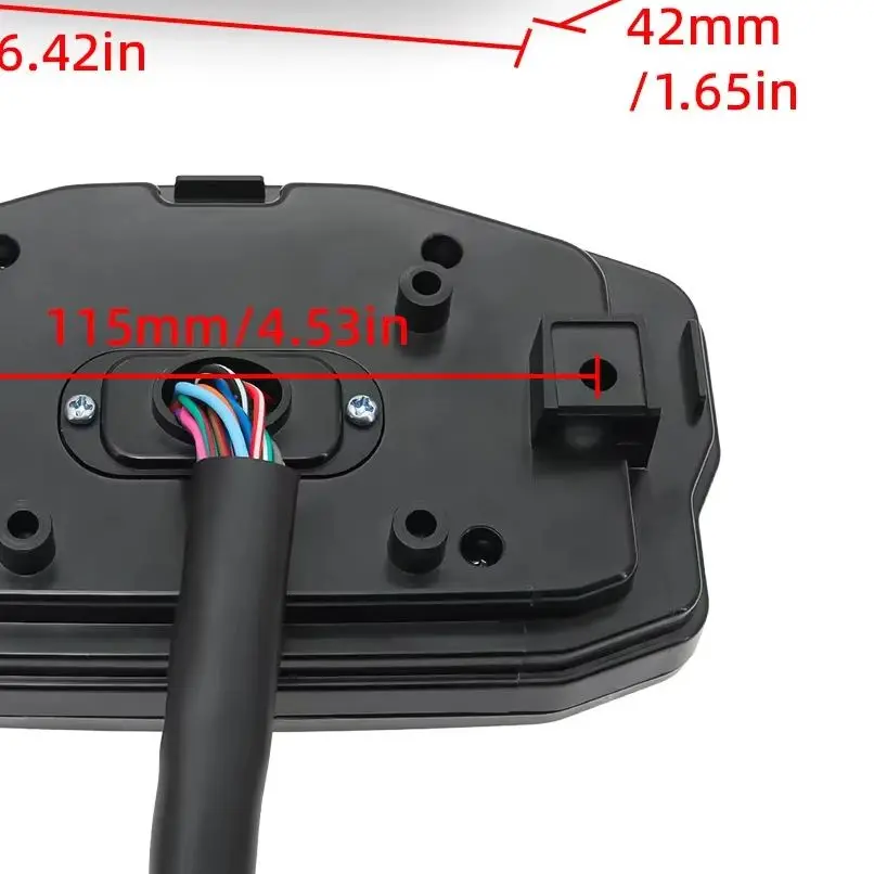 Digital Motorcycle Speedometer LED Dashboard 12000 RPM Tachometer Gauge fuel meter LED Indicator For Suzuki Instrument Assembly - view 6