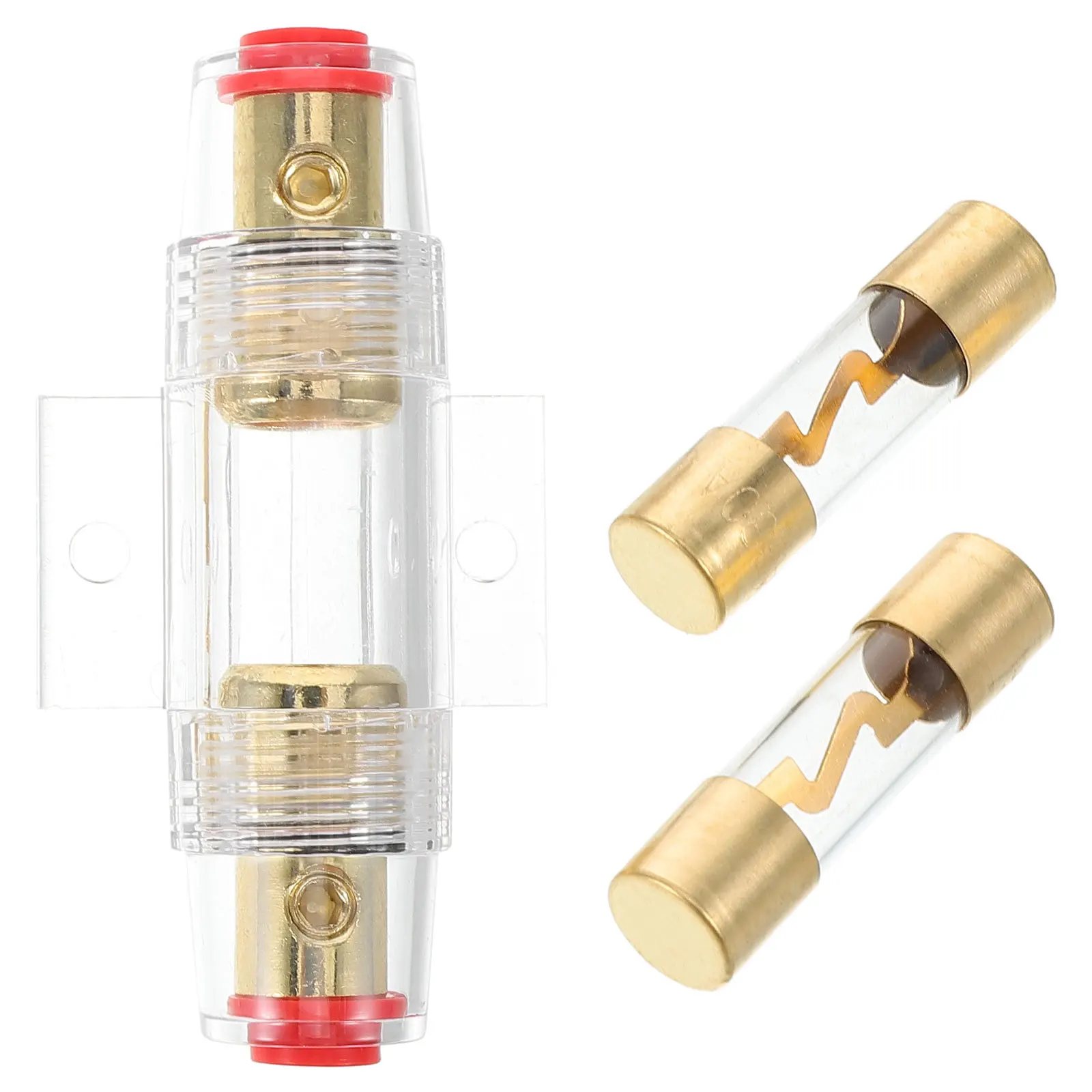 

30A Agu Fuse Holder For Car Audio Alarm Amplifier Automotive Waterproof Transparent Design In Line Fuse Block Power Protection