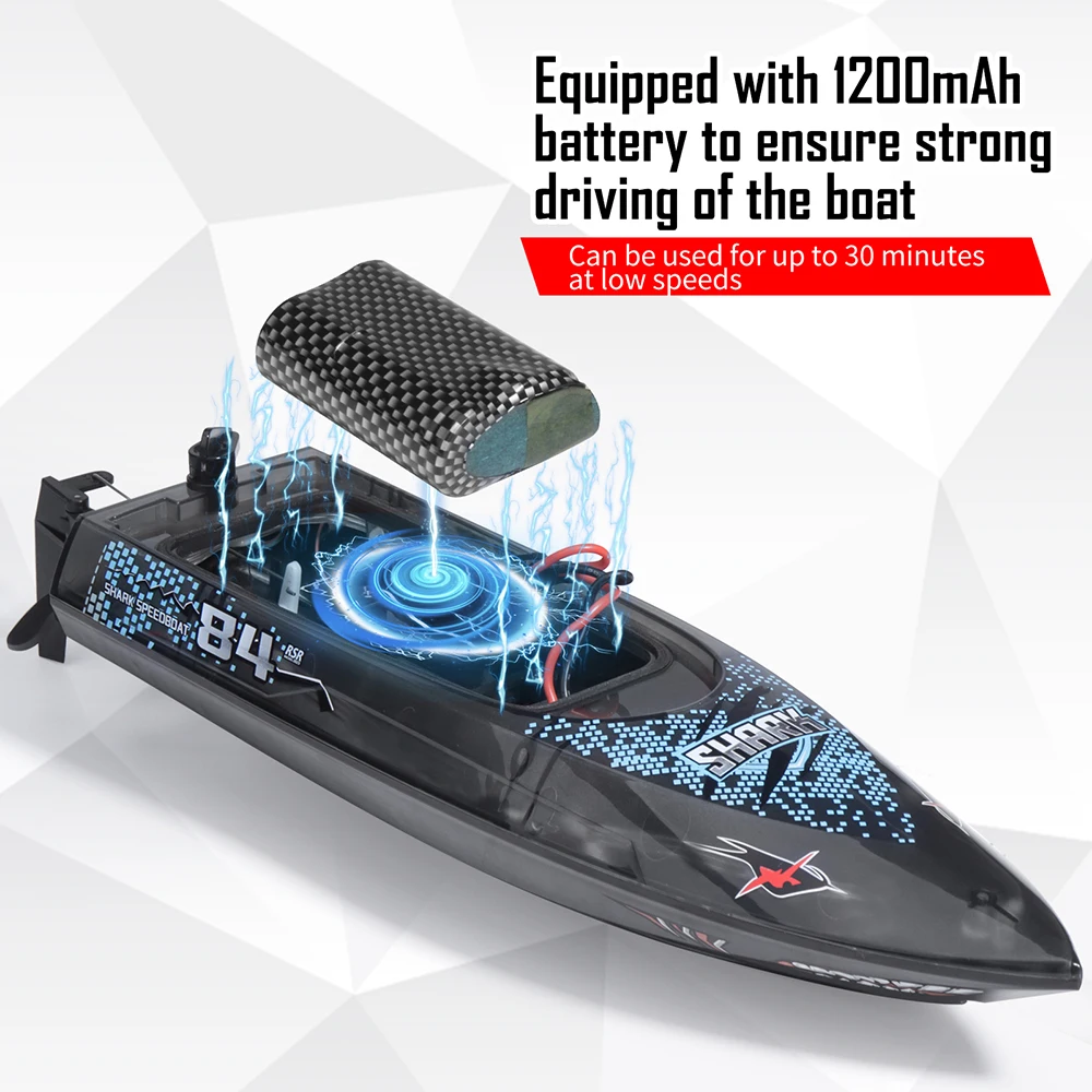 Flytec v006 rtr 2.4g 30 km/h rc barco capsize reinicialização automática luz led resfriamento de água controle remoto corrida lancha veículos modelos