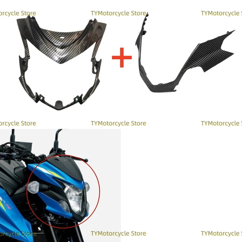 

Carbon fiber coating Front Head Light Fairing Cover kit Fit For Suzuki GSX-S750 GSX-S 750 GSXS750 2017 2018 2019 2020 2021