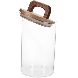 Glass Canisters Lids Clear Sugar Food Containers With Lids Coffee Canister Airtight Glass Food Storage Jars Handle Tea Sugar