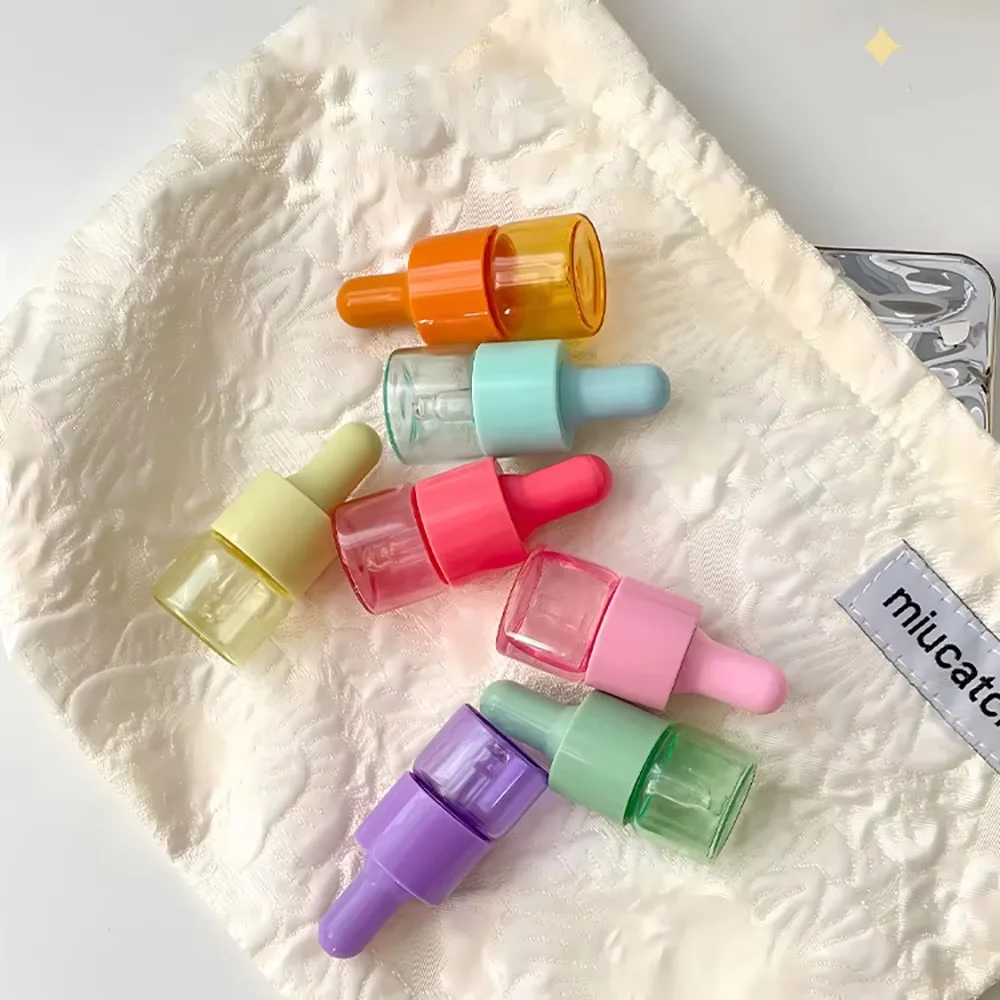 7pcs/set New 5/10ml Mini Dropper Bottle Refill Glass Essential Oil Bottle Macaroon Empty Perfume Container Vials For Cosmetic