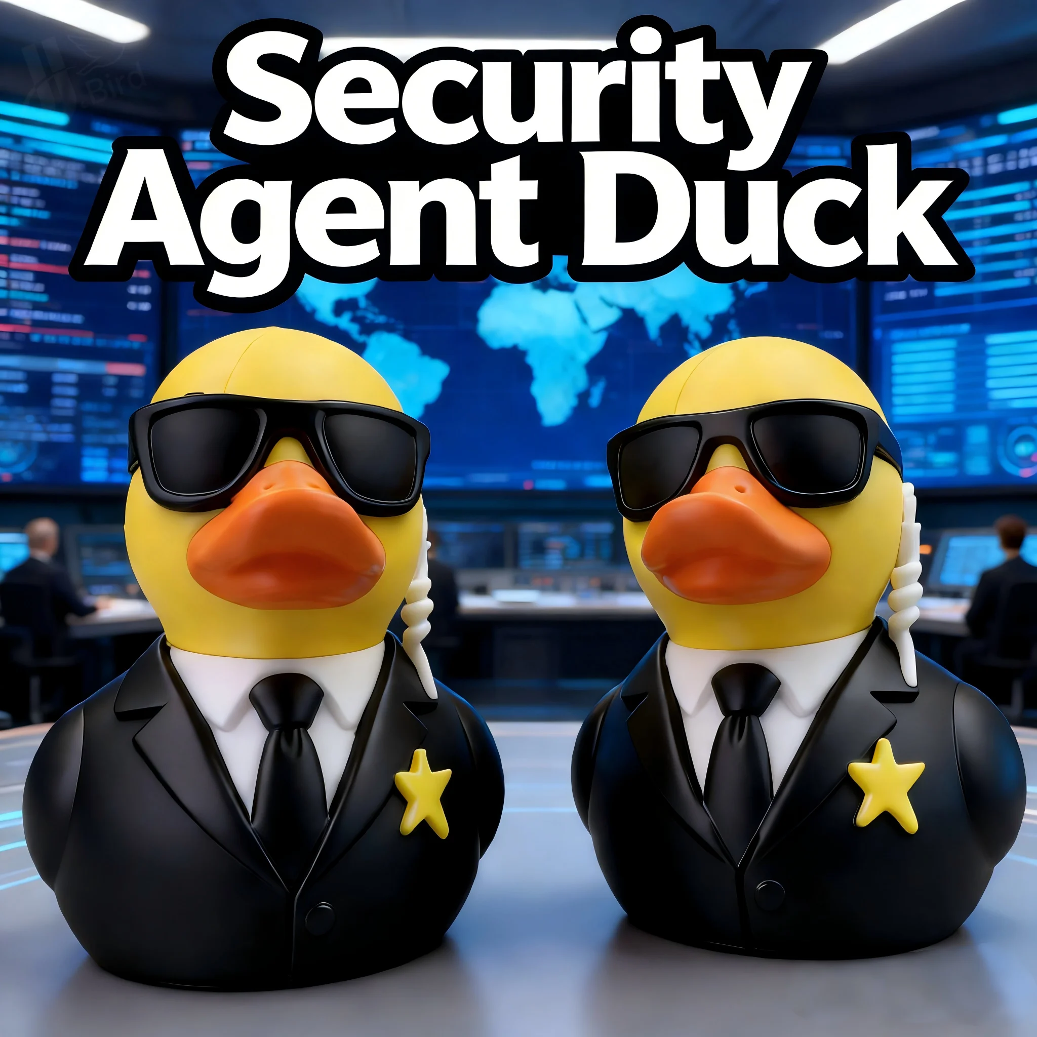 Security Agent Duck Ornament, Cute Style, Collectible Figurine, Home Shelf Desk Decoration, Creative Sculpture, Niche Decor view 2
