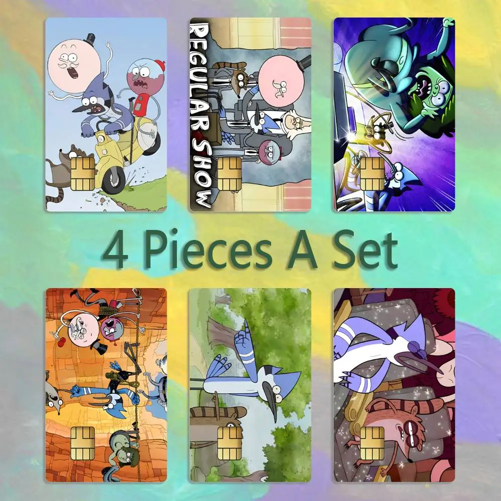 

R-Regular Show Mordecai Card Stickers Credit Visa Debit Bank Charge Card Bus Metro Waterproof Sticker Decal Decoration