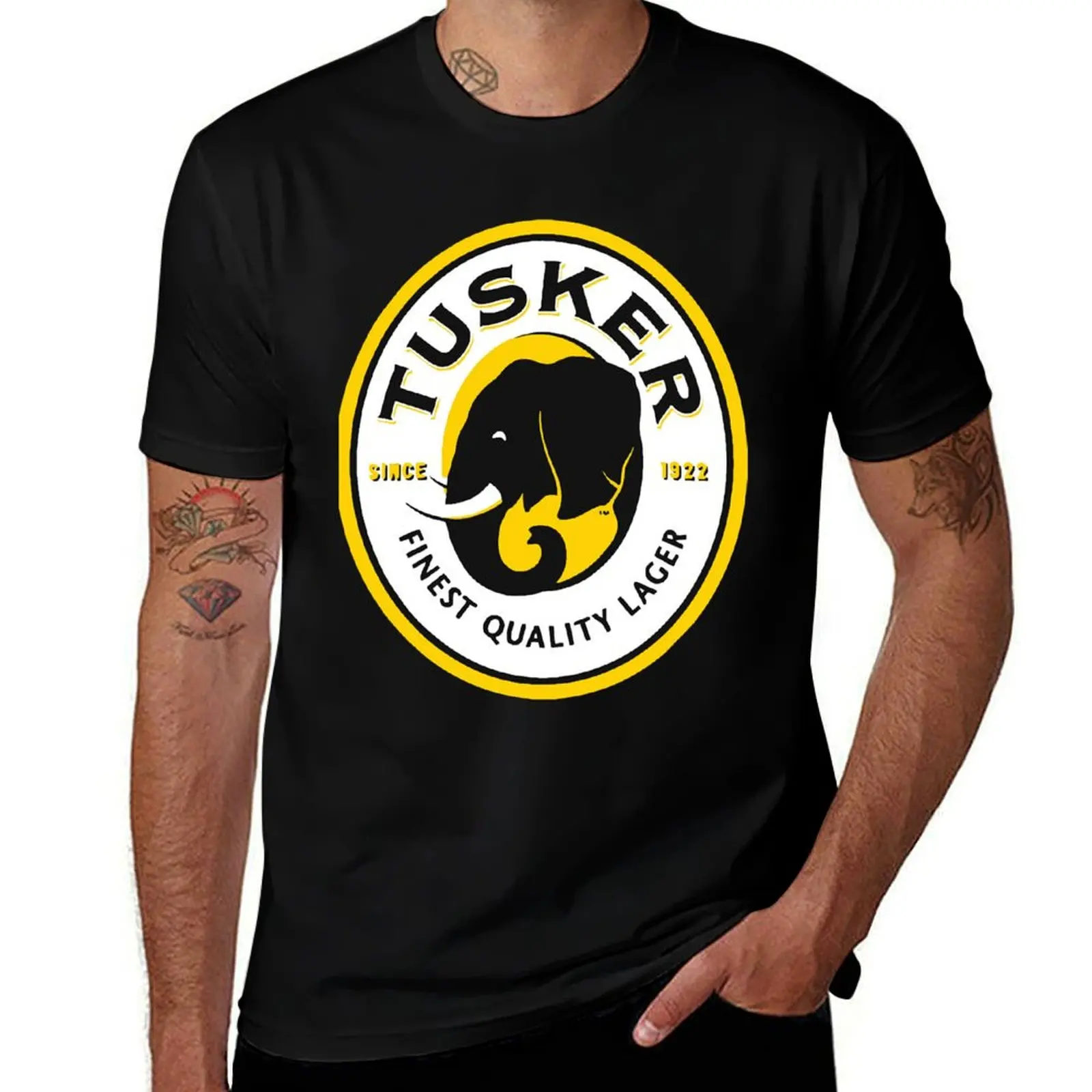 Tusker Lager Logo T-Shirt Work Outdoor for Men T-Shirt