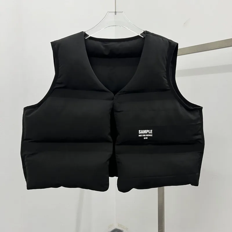 

Fashionable Double-sided Wearable Clip on Cotton Solid Color Short Vest Loose Versatile Sleeveless Jacket